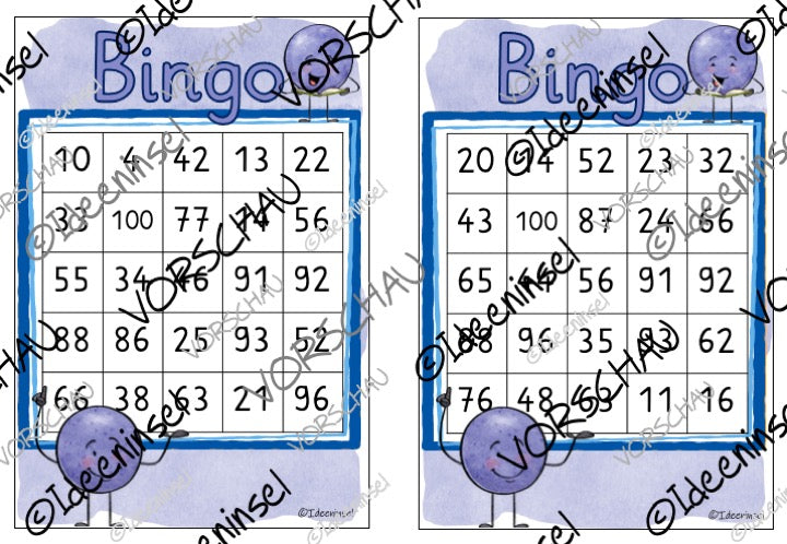 Bingo Zahlenraum 100 – 3 Spielideen für den Mathematikunterricht