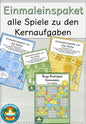 Einmaleins Spiele Bundle Grundschule mit Lernspielen zur 2er, 5er und 10er Reihe sowie Bingo zu den Kernaufgaben – spielerisch üben im Matheunterricht