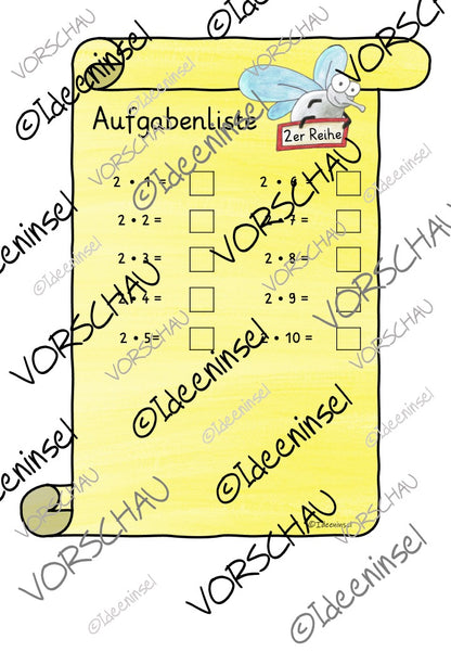 Differenziertes Einmaleins-Training mit Fliegenklatsch-Prinzip