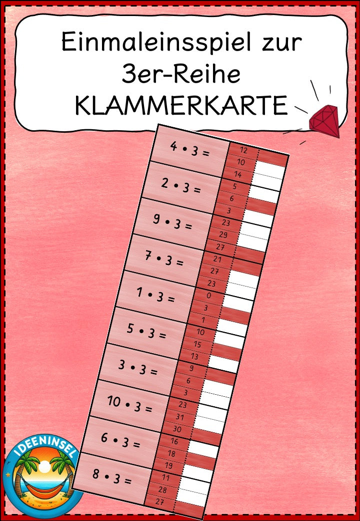 Einmaleinsspiele – 3er Reihe Materialpaket