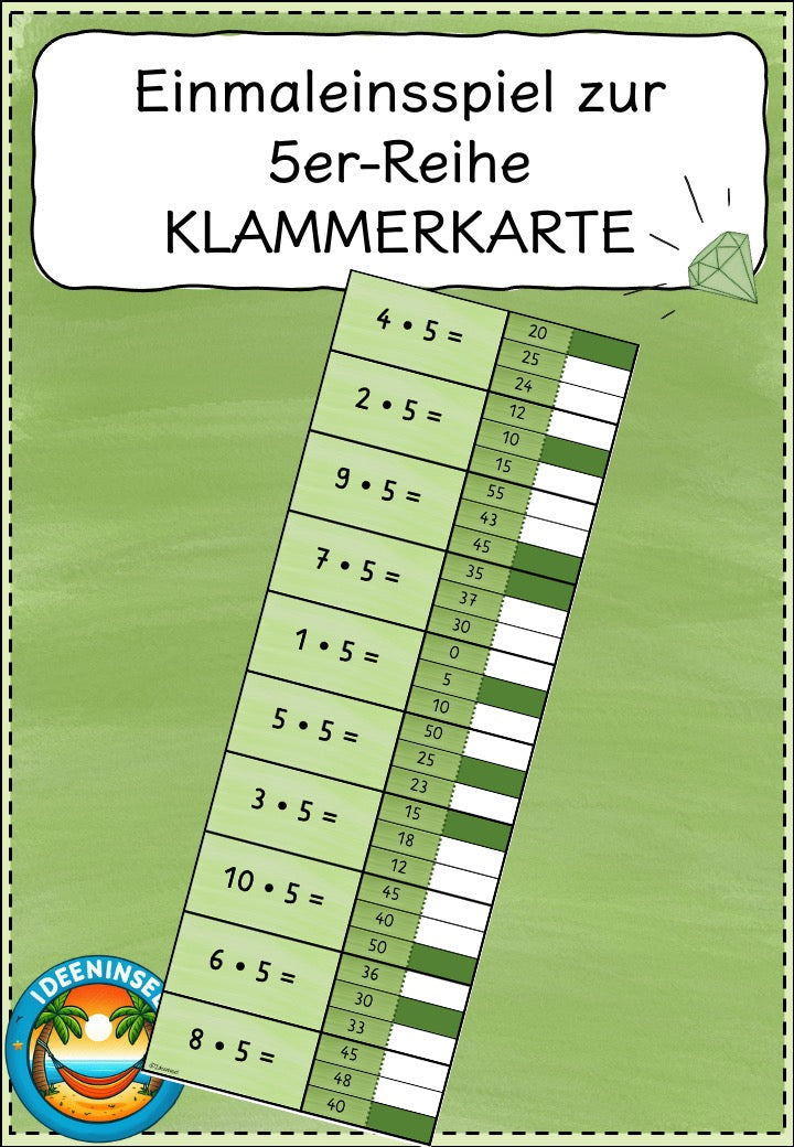 Grundschule Multiplikation 5er Reihe Material