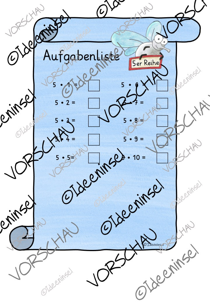 Einmaleins Kernaufgaben – Fliegenklatsch-Spiel