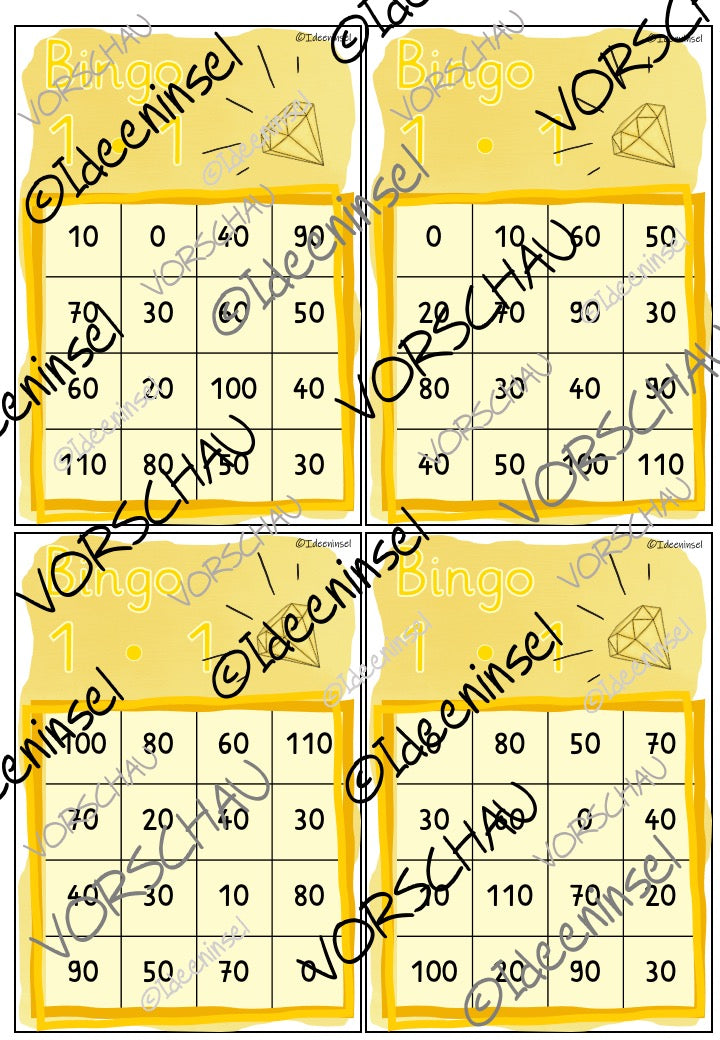 Einmaleinsspiele – 10er Reihe Materialpaket