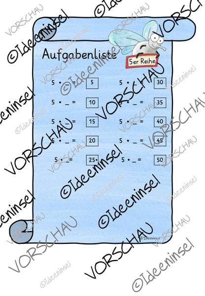 Einmaleins Kernaufgaben – Fliegenklatsch-Spiel