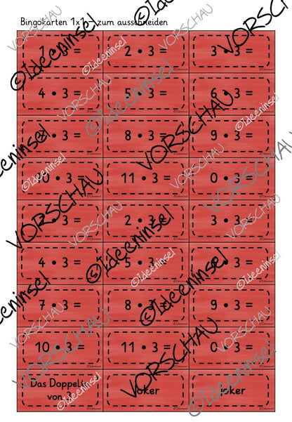 Einmaleinsspiele – 3er Reihe Materialpaket