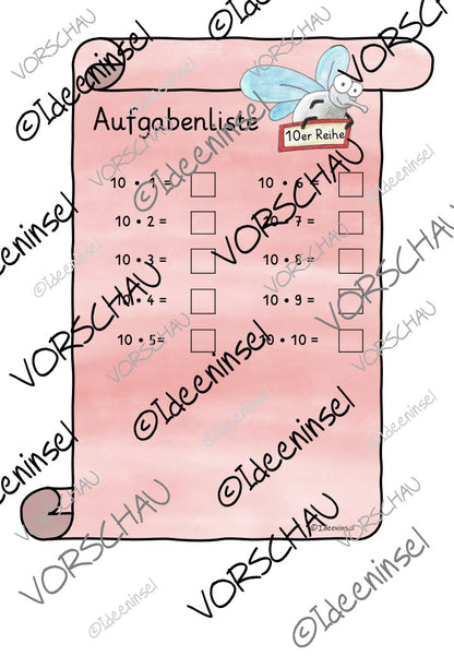 Einmaleins Kernaufgaben – Fliegenklatsch-Spiel