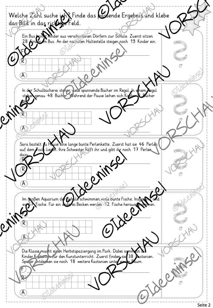 Oster-Rechenspaziergang ZR 100 – Sachaufgaben