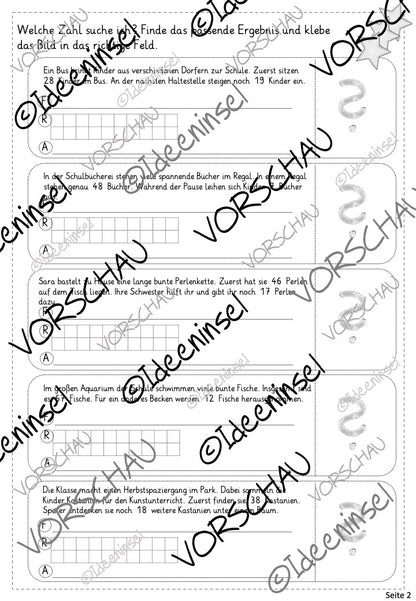 Oster-Rechenspaziergang ZR 100 – Sachaufgaben