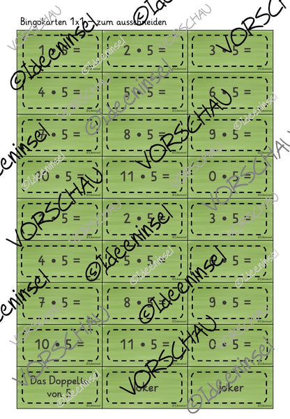 Einmaleinsspiele 5er-Reihe Materialpaket