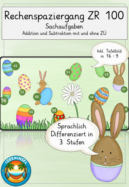 Oster-Rechenspaziergang Sachaufgaben im Zahlenraum 100