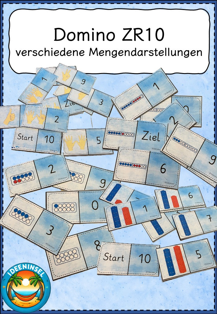 Domino ZR 10 verschiedene Mengendarstellungen