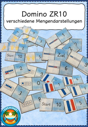 Domino ZR 10 – verschiedene Mengendarstellungen
