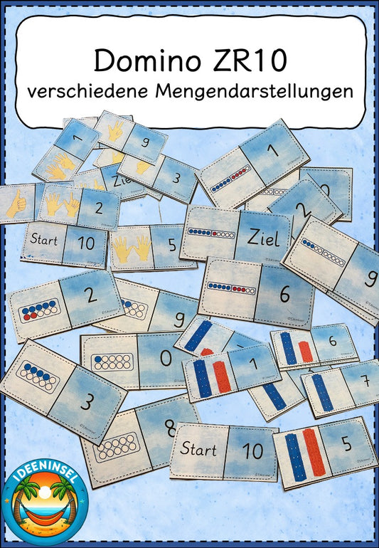 Domino ZR 10 verschiedene Mengendarstellungen