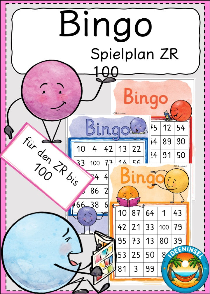 Bingo Zahlenraum 100 Grundschule