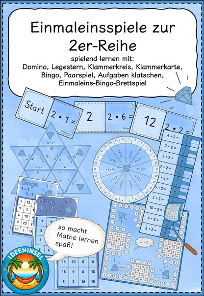 Einmaleinsspiele – 2er Reihe Materialpaket