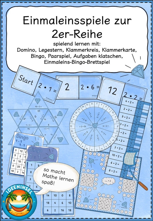 Einmaleinsspiele – 2er Reihe Materialpaket