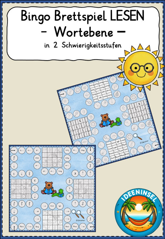 Lesespiel Brettspiel – Lesen auf Wortebene