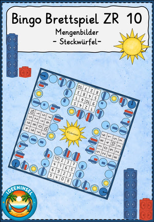 Bingo Brettspiel ZR 10 – Mengenbilder mit Steckwürfeln