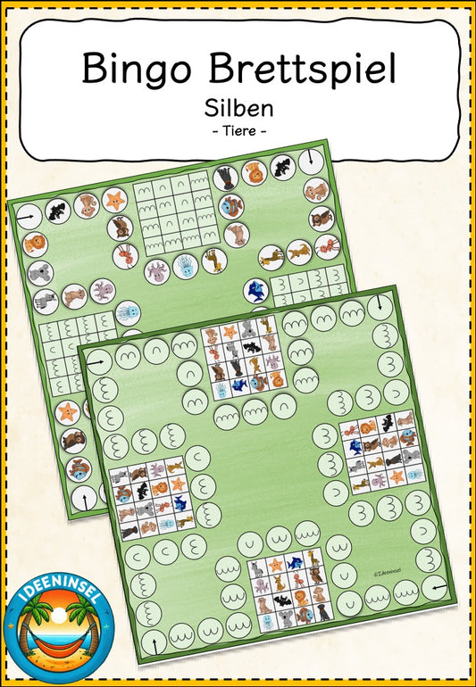 Silben Bingo Grundschule Lesen lernen