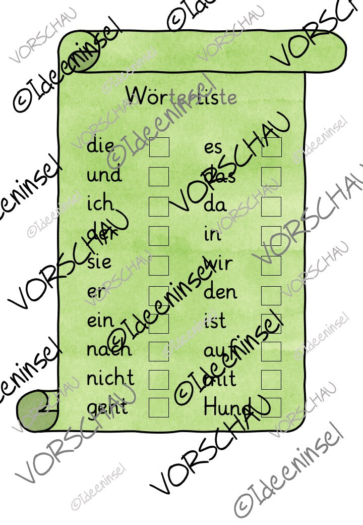 100 häufigsten Wörter – Lesespiel & Fliegenklatsch-Spiel