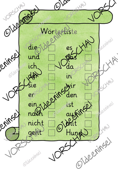 100 häufigsten Wörter – Lesespiel & Fliegenklatsch-Spiel