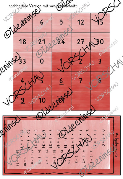 Einmaleinsspiele – 3er Reihe Materialpaket