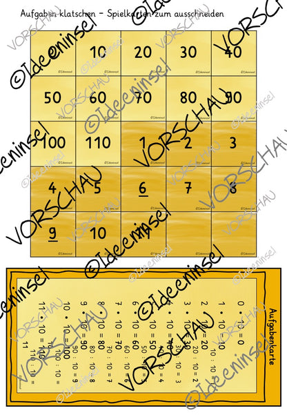 Einmaleinsspiele – 10er Reihe Materialpaket