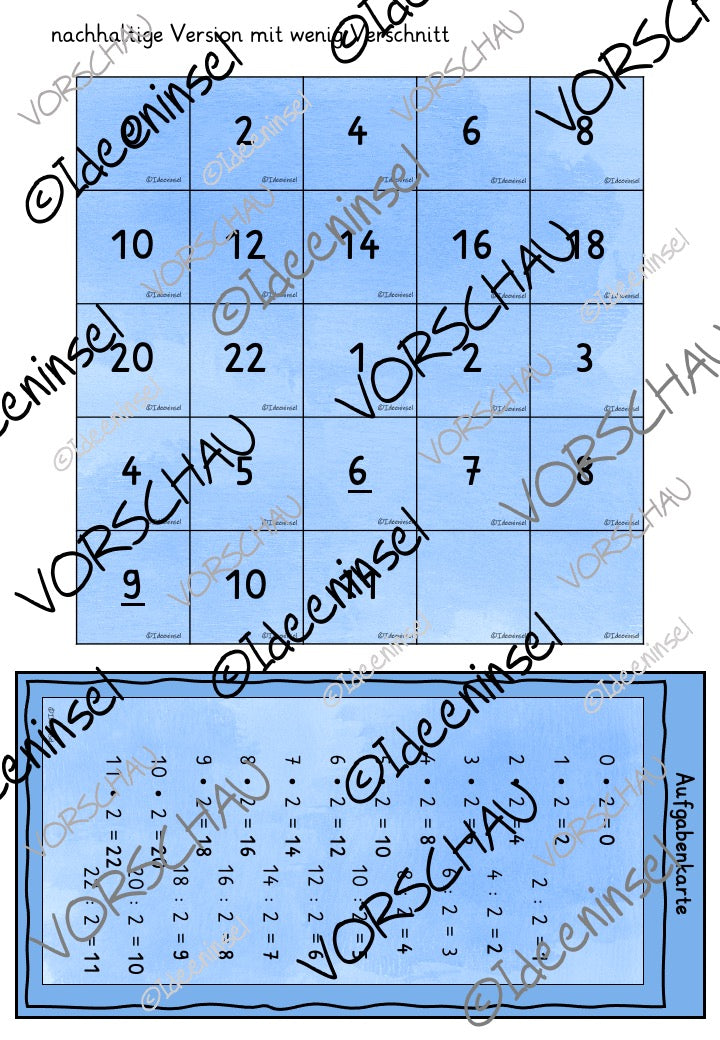 Einmaleinsspiele – 2er Reihe Materialpaket