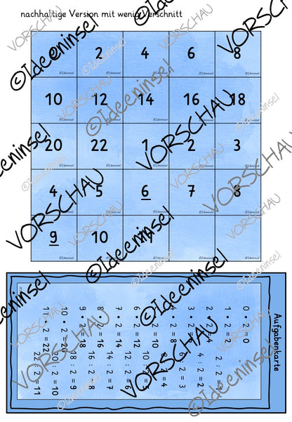 Einmaleinsspiele – 2er Reihe Materialpaket