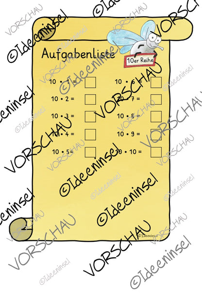 Einmaleinsspiele – 10er Reihe Materialpaket