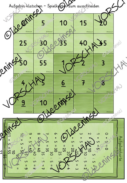 Einmaleinsspiele 5er-Reihe Materialpaket