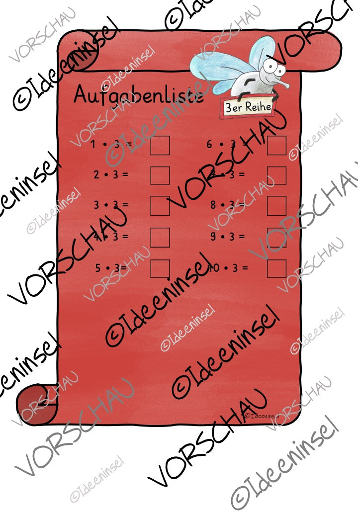 Einmaleinsspiele – 3er Reihe Materialpaket