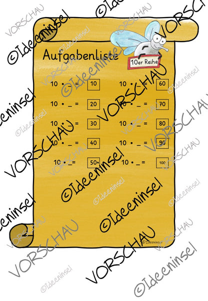 Einmaleinsspiele – 10er Reihe Materialpaket
