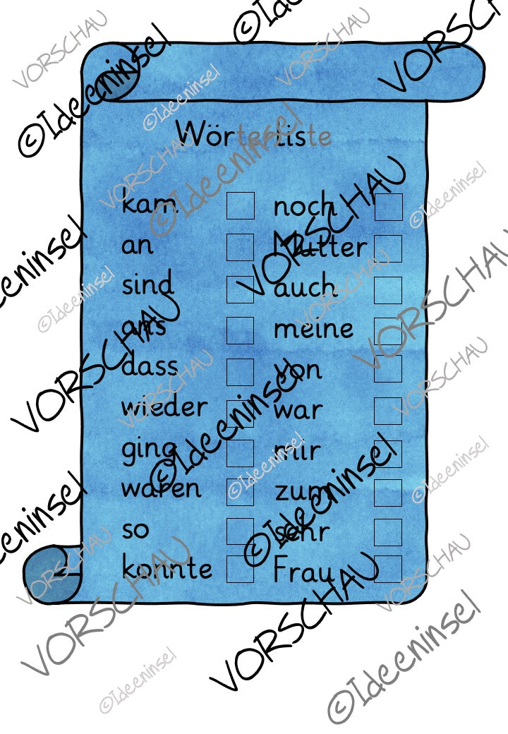 100 häufigsten Wörter – Lesespiel & Fliegenklatsch-Spiel