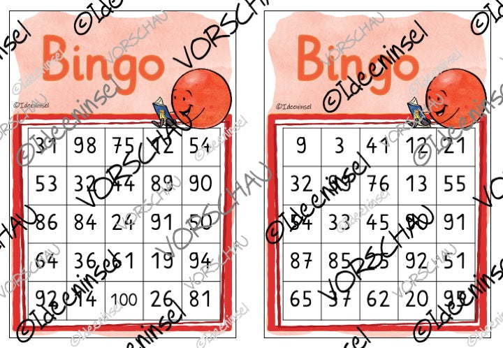Bingo Zahlenraum 100 – 3 Spielideen für den Mathematikunterricht