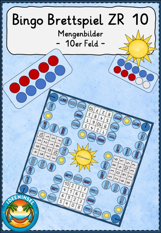 Bingo Brettspiel 10er-Feld bis 10