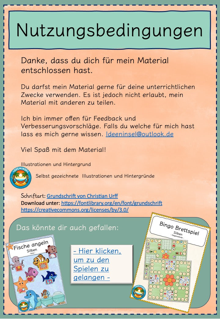 Silbengarten – Silbenspiel für die Grundschule