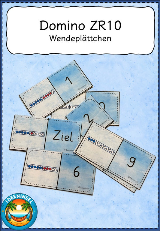 Kostenloses Domino ZR 10 – Mengenerfassung mit Wendeplättchen