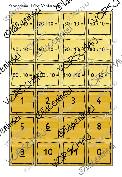 Einmaleinsspiele – 10er Reihe Materialpaket