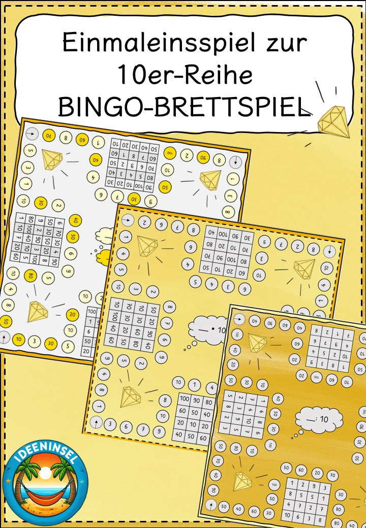 Einmaleins Bingo 10er Reihe Grundschule