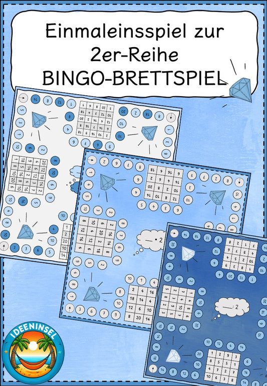 Einmaleins Bingobrettspiele 2er Reihe Brettspiel Grundschule