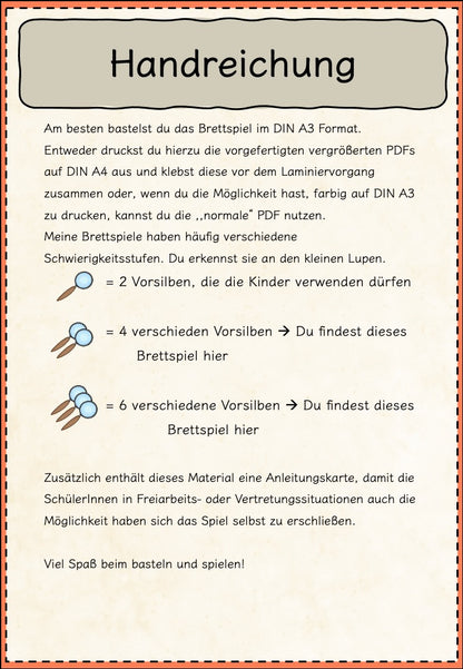 Wortbildung Grundschule Lernspiel Vorsilben