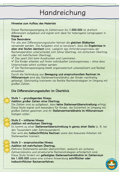 Oster-Rechenspaziergang ZR 1.000.000 – Addition
