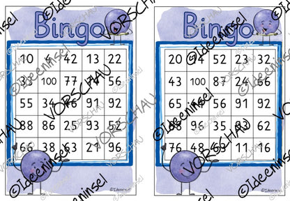 Bingo Zahlenraum 100 – 3 Spielideen für den Mathematikunterricht