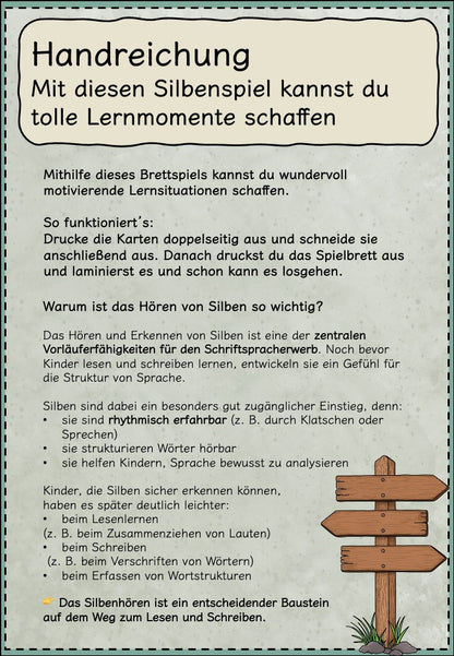Silbengarten – Silbenspiel für die Grundschule
