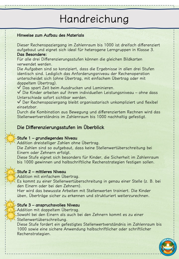Oster-Rechenspaziergang ZR 1000 – Addition