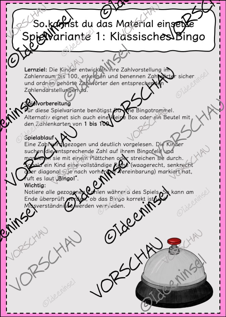 Zahlenraum 100 spielerisch üben