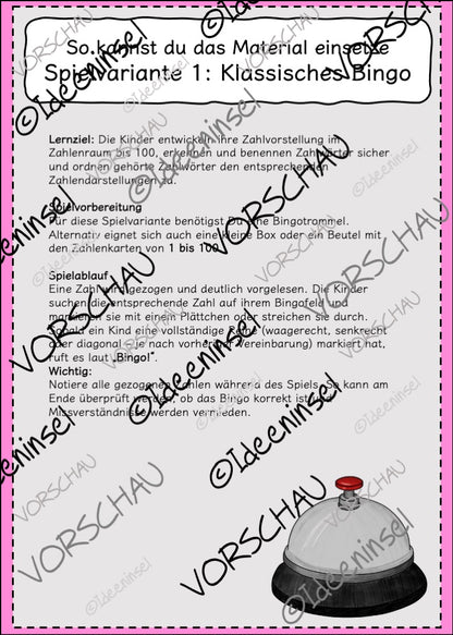 Zahlenraum 100 spielerisch üben