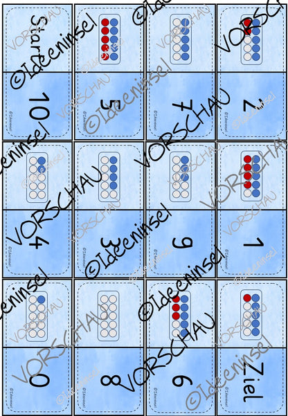 Domino 10er-Feld Mathematik Vorschule