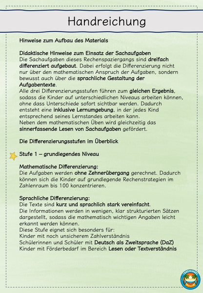 Oster-Rechenspaziergang ZR 100 – Sachaufgaben